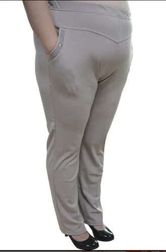 7xl размера плюс элегантные офисные Штаны женские летнее платье из прочной тонкой ткани Брюки-карго для женщин эластичные штаны с высокой талией Прямые брюки fw583