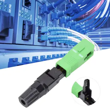 

Optical Connector 100pcs SC/APC Optical Connector Embedded Type Cold Optical Fiber Fast Connector rca connector