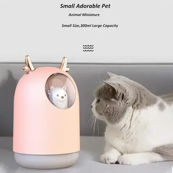 

Home Appliances USB Humidifier 300ml Cute Pet Ultrasonic LED Color Oil Air Romantic Cool Humidificador Lamp Mist Diffuser A P6C8