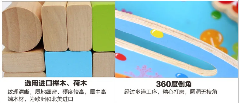 Ming Tower деревянные игрушки для рыбалки, детский бассейн, набор магнитных упражнений, для тренировки рук и глаз, для детей 2-6 лет