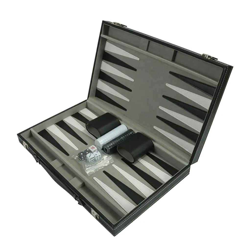 

Leather Chessboard PU Chess Board Portable Backgammon Board Puzzle Game Portable Backgammon Board Puzzle Game