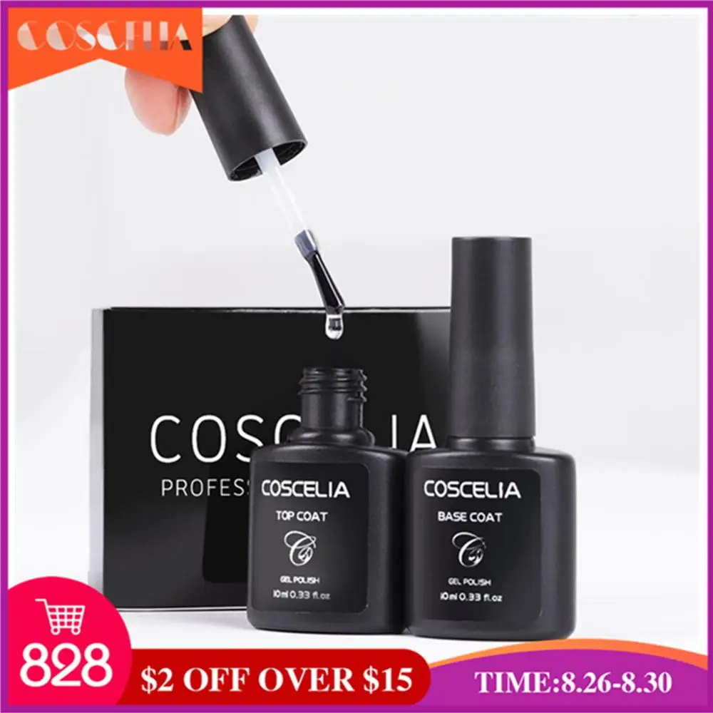 

COSCELIA 10ML Matte Top And Base Coat Primer Gel Nail Polish Nail Art Gel Polish UV LED Soak-Off Dull Frosted Surface Permanent