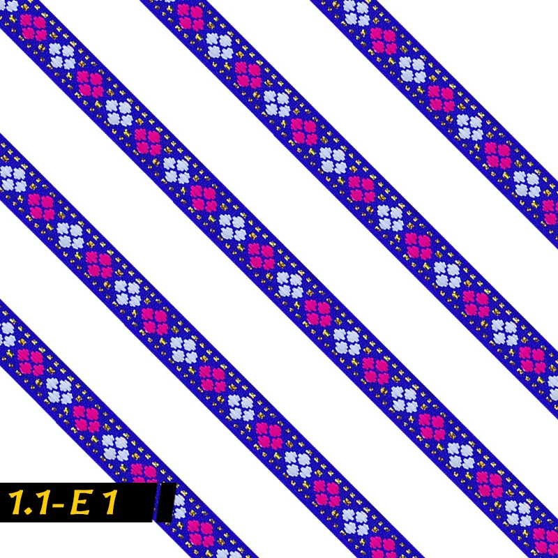7Meters 10MM Woven Jacquard Ribbon Vintage Ethnic Embroidery Lace Curtain Clothing Bags