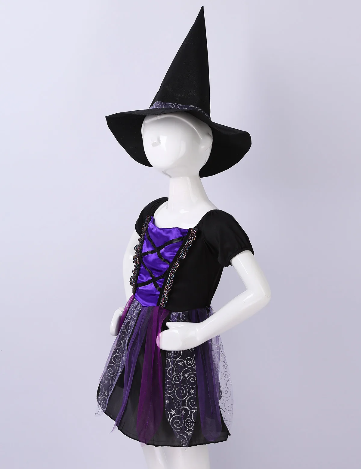 Bruxa de Halloween Cosplay de menina fantasia, Fofo brilhante bruxa vampiro  vestir, vestido elegante, mascarada infantil, performance de palco -  AliExpress