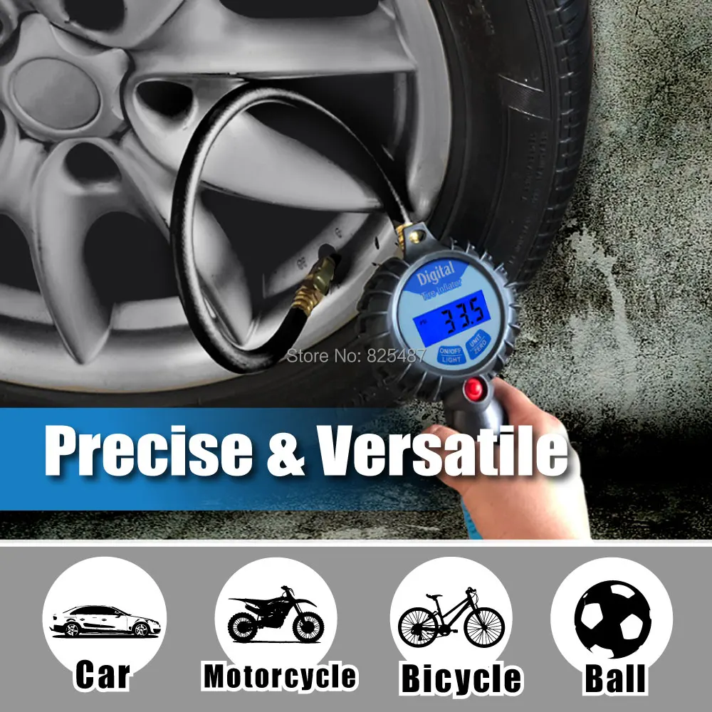 LEMATEC Pro цифровой манометр для шин с манометром воздушный насос подсветильник кой |