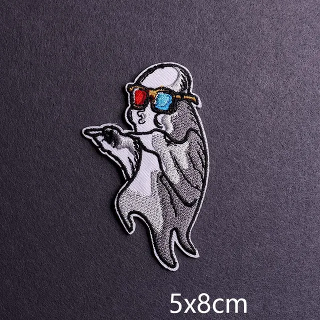 Hip-hop Rock/Music Patch Iron On Patches For Clothing Thermoadhesive Patches On Clothes Embroidery Patch Punk Joker Stickers PE6812CT