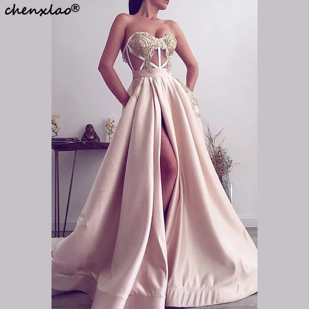 

robe de soiree Evening Dresses Modest Formal Dresses Pink Sweetheart Satin Matte Evening Gowns Elegant Long Custom Made