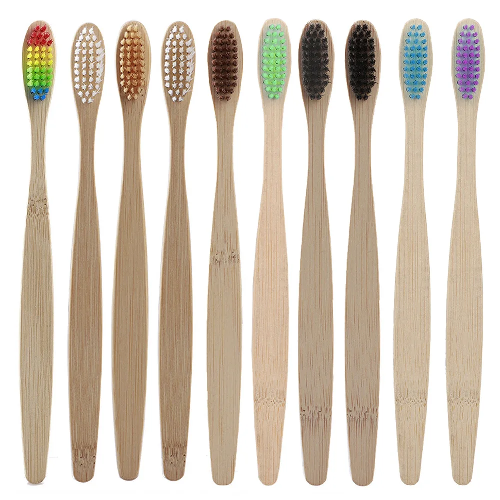 Портативная мягкая волоконная экологически деревянная зубная щетка бамбуковая ручка зубная щетка