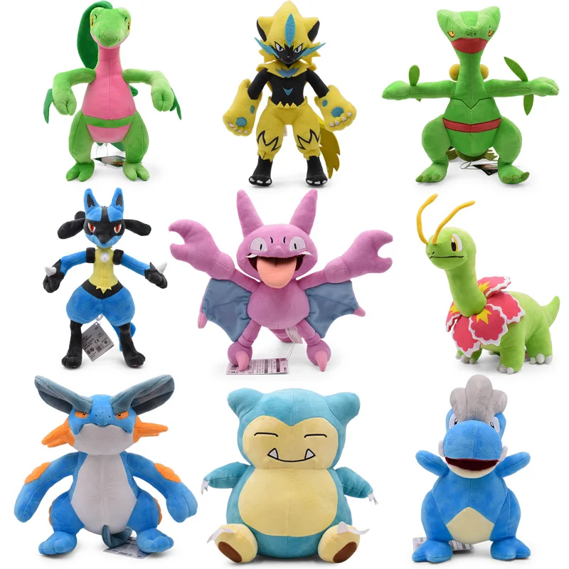 

Takara Plush Doll Japan Anime Pokemon Figure Pikachu Snorlax Zeraora Grovyle Bagon Stuffed Peluche Toy Christmas Gift For Kids