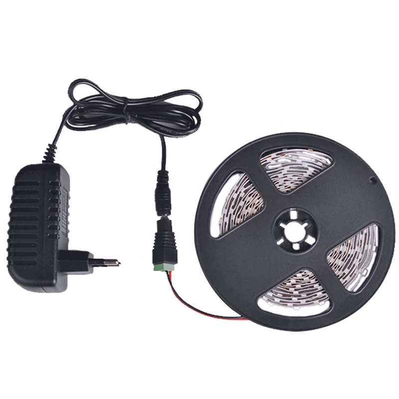 LED-Strip-Light-5m-60LEDs-m-Single-Color-3528SMD-Flexible-LED-Tape-12V-Power-Supply-2A