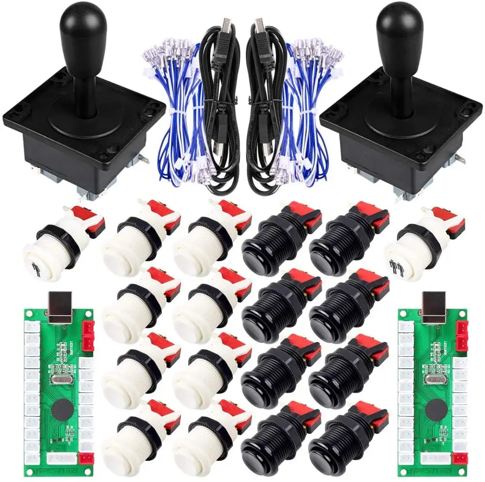 2 игрока Аркады DIY Kit Запчасти джойстик в американском стиле + Happ стиль Аркада