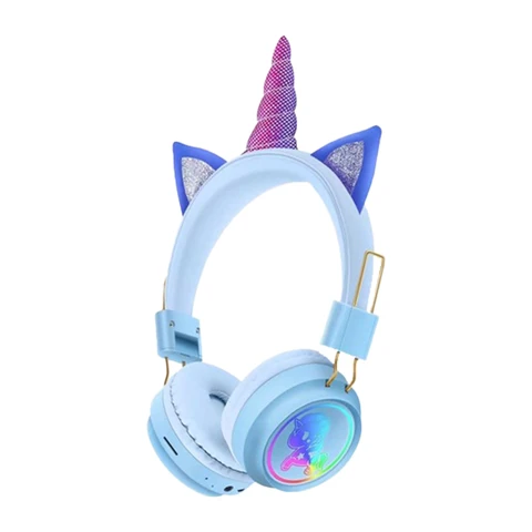New Unicorn Wireless Headsets Headphone With Microphone Music Stereo Casco For PC Mobile Phone Girl Birthday Gift with Box