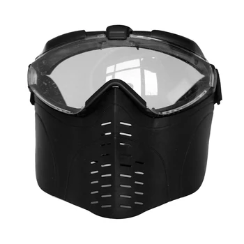 

Face Mask Half Mask With UV Protection Glasses For Archery, Hunting, Shooting, CS Game