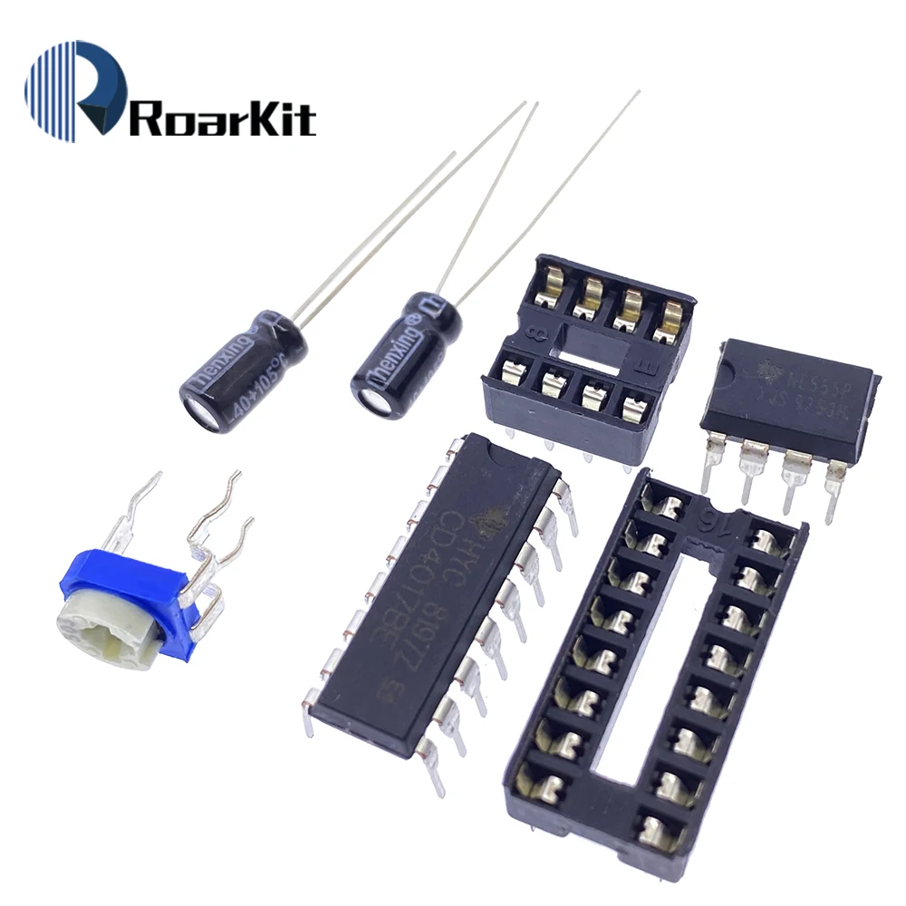 Электронные Наборы DIP/SMD NE555 + CD4017 электронный комплект с десятичным счетчиком