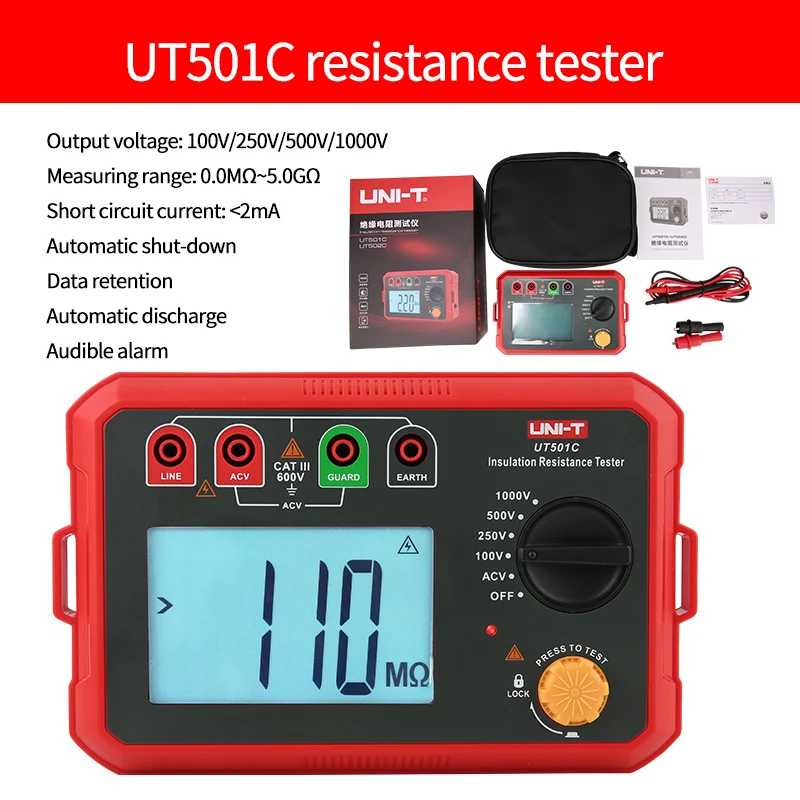uni t resistencia a terra do medidor ut501c 01