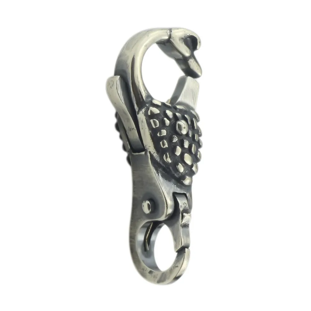 

925 Sterling Silver Swan buckle Bracelet Lock Charm European Jewelry