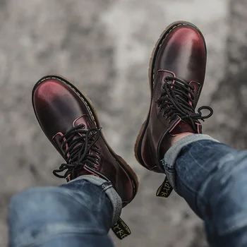 

Martin boots men's high top retro British style Joker men's shoes autumn and winter cotton shoes plus cashmere plus size shoes