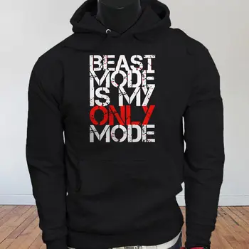 

Workout Gym Fitness Lifting Beast Mode Is My Only Mode Mens Black Hoodie