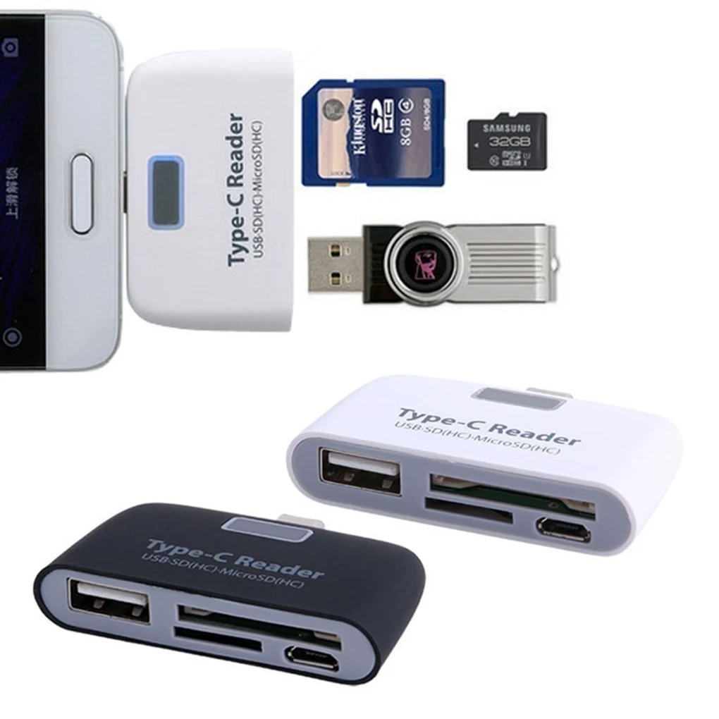 ABS телефон камера Micro SD TF карта памяти Высокоскоростной мини USB 2,0 кард-ридер u-диск клавиатура мышь