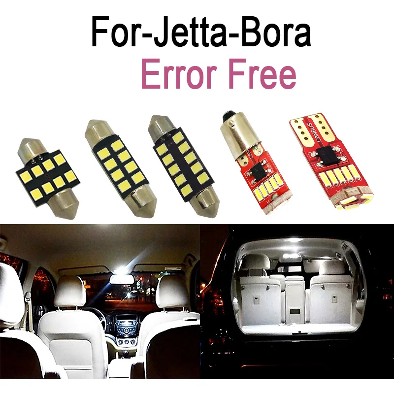 

100% White Error Free LED bulb interior map dome light Kit For VW For Jetta For Bora For Vento 4 5 6 MK4 MK5 MK6 (1998-2016)