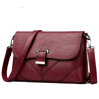 

Ladies European and American Style Soft Leather Shoulder Bags for Women Casual Small Day Clutch Messenger Bags Sac A Main Femme