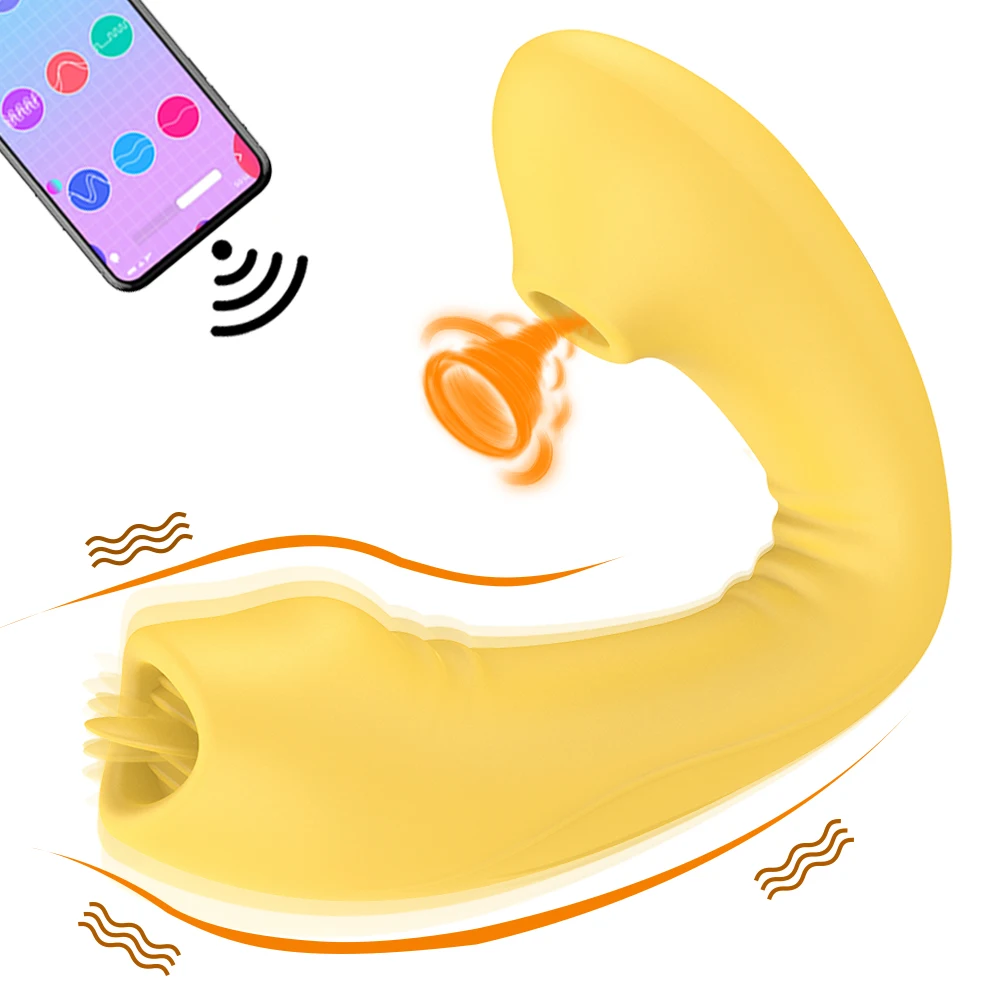 Vibrador de succión con aplicación Bluetooth, 10 velocidades, vibrador, succionador de clítoris, estimulación sexual oral_voghion.com