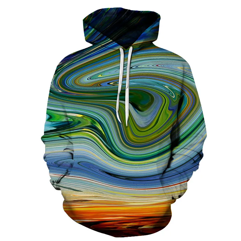 

Autumn Winter Men Sweatshirt Geometric Swirl 3D Theme Harajuku Hoodie Sweatwear Tops Pullovers Undefined Hoodiy Oversized
