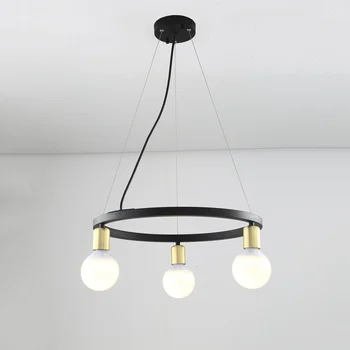 

Residential Interior Lighting Big Circle Chandelier Pendant Lamp 3 Bulbs Pendant Light kitchen dining bar