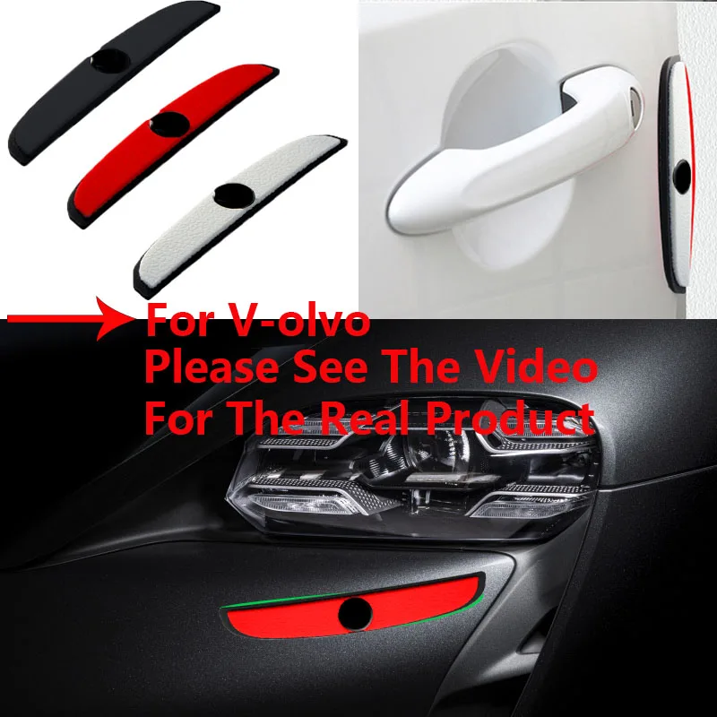 4Pcs Rubber Anti-Collision Strip Car Door Edge Rearview Mirror Bumper Protector Stickers for Volvo Xc60 Xc90 V40 Accessories | Автомобили