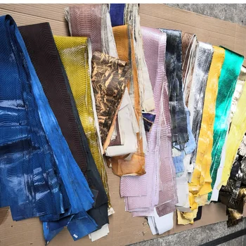 

DIY 17 colors Natural Snakeskin Leather Fabric with handicraft Leather tools Rare Skin 80cm-140cm