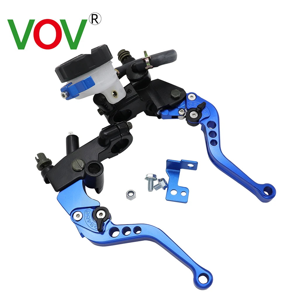 Hydraulic Brakes Motorcycle Brake Lever Master Cylinder Clutch Levers Pumping Brake Oil Storage Kit Fuel Tank Set 7/8"22mm motorcycle brake lever motorcycle brake hose motorcycle clutch master cylinder rod motorcycle brake fitting