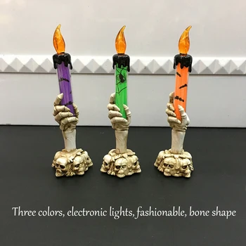 

Halloween Ghost Hand Candle LED Electronic Skeleton Candle Light Smoke-free Wedding Party Halloween Props DIY Decoration Light
