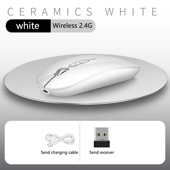 

Dual Mode 2.4G Wireless Mouse And Bluetooth 5.0 Mouse Ultra-thin Silent Built-in Lithium Battery USB Optical Office Gaming Mice