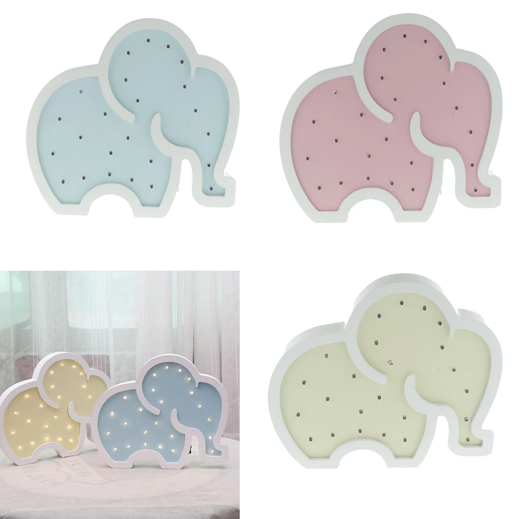 Cute Elephant LED 3D Light Night Light Kids Gift Toy For Children Bedroom