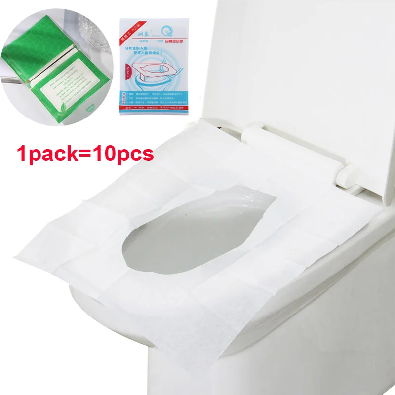Disposable Paper Toilet Seat Cover For Camping Travel Sanitary 1 Pack/10pcs 