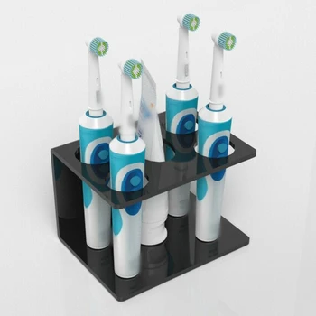

Acrylic Toothbrush Holder Electric Toothpaste Bathroom Organiser White/Black
