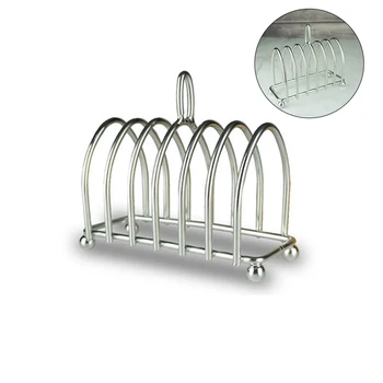 

Toast Rack Restaurant Bread Holder 6 Slices Stainless Steel 6 Slices Sample Food Display Tool For Home Kitchen Restaurant