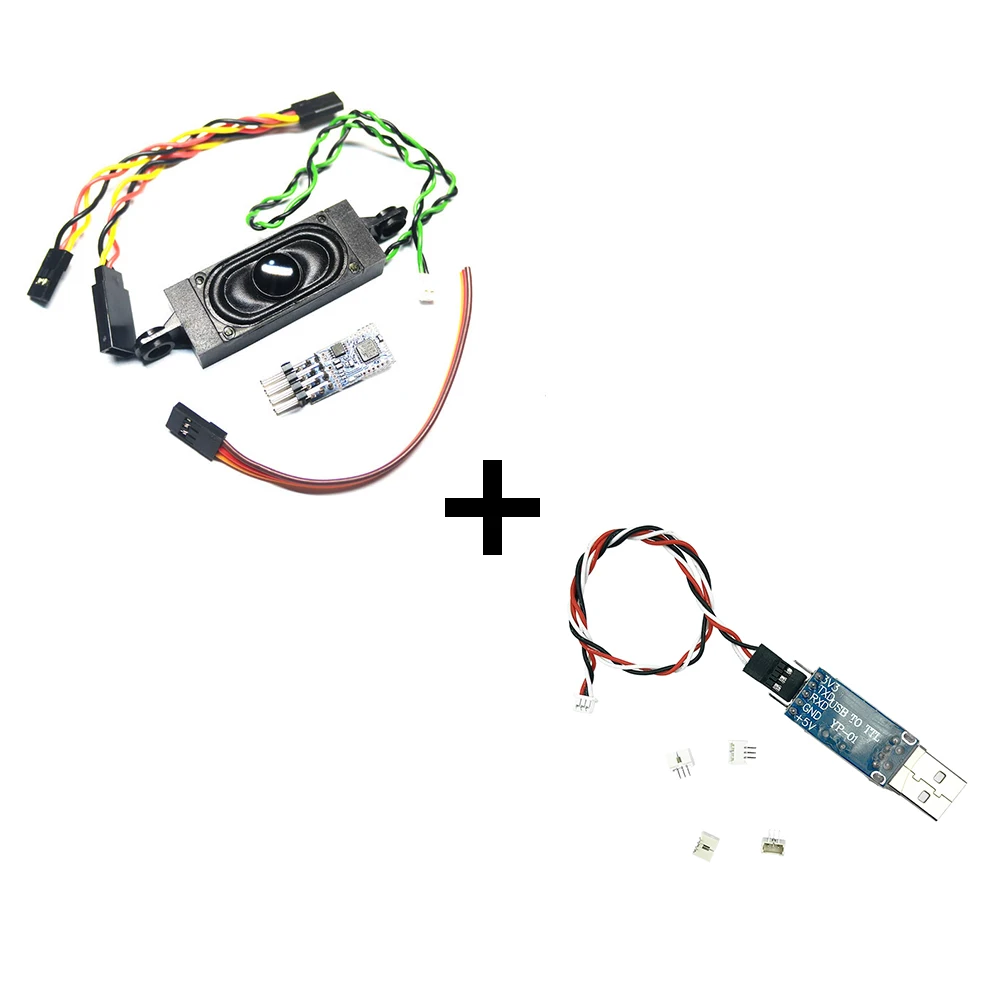 Sound Unit And USB DasMikro TBS мини программируемый двигатель звуковой блок для Orlandoo F150 OH35P01 для грузовика JJRC Q64 Q65 комплект микро RC автомобильные сканеры - Цвет: Sound Unit And USB