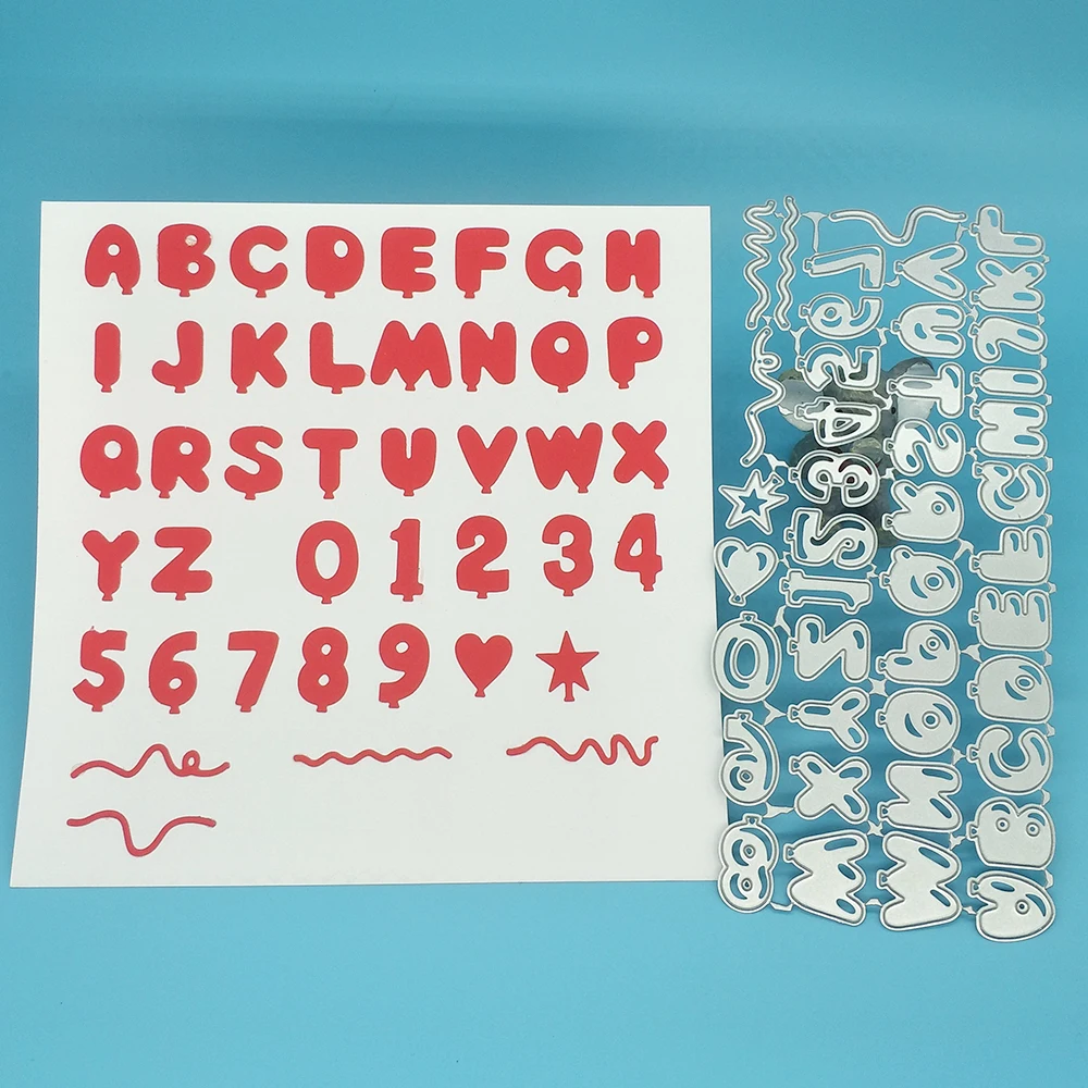 

26 round letters, Arabic numerals, metal cutting molds, scrapbook album decoration, DIY handmade art