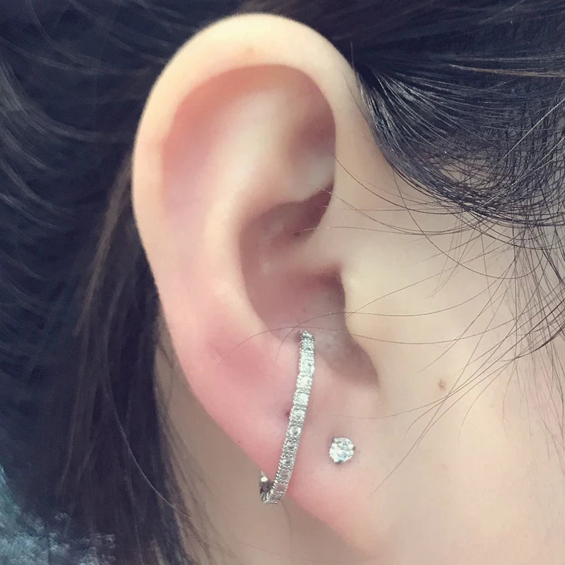 Sellsets, 1 шт., CZ, новинка, крест, ухо, манжета, шпилька, daith, tragus, rook, пирсинг, ювелирное изделие, длинный бар, зубец, установка, серьги, мочка для женщин