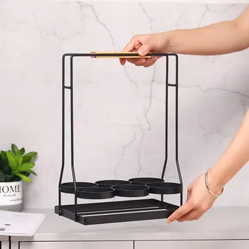 

Beer Basket Creative Beer Basket Simple Basket Portable Metal Wine Rack Bar KTV Portable Six Bottle Portable Beer Drink Basket