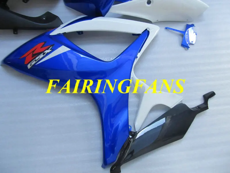 Литья под давлением обтекателя тела для GSXR600 750 K6 06 07 R 600 GSXR750 2006 2007 синие белые Обтекатели Кузов+ подарки SC67