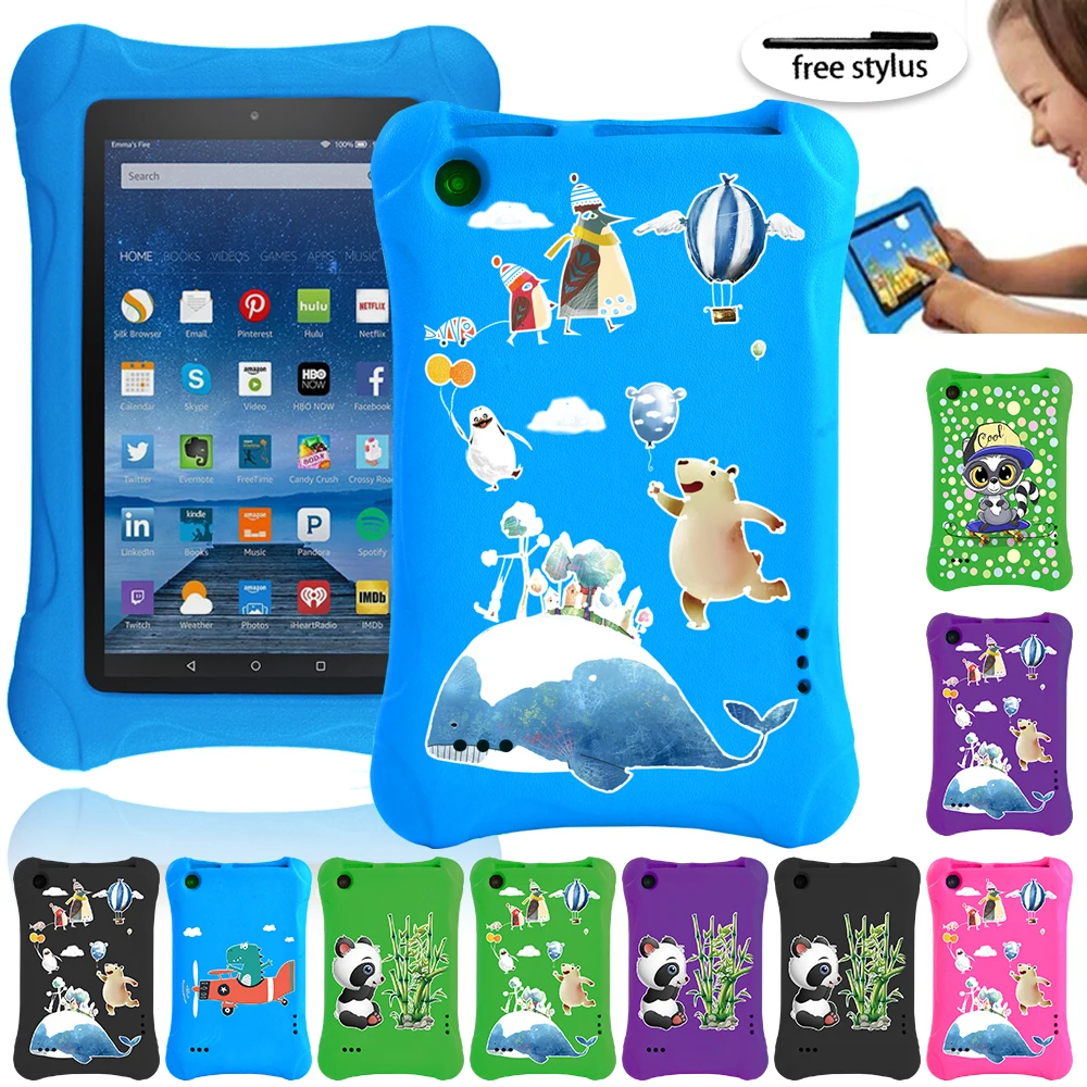 

Kids Tablet Case for Fire 7(5th/7th/9th Gen)7 Inch Shock Proof EVA Soft Shell Full Body Cover with Cartoon Pattern Series