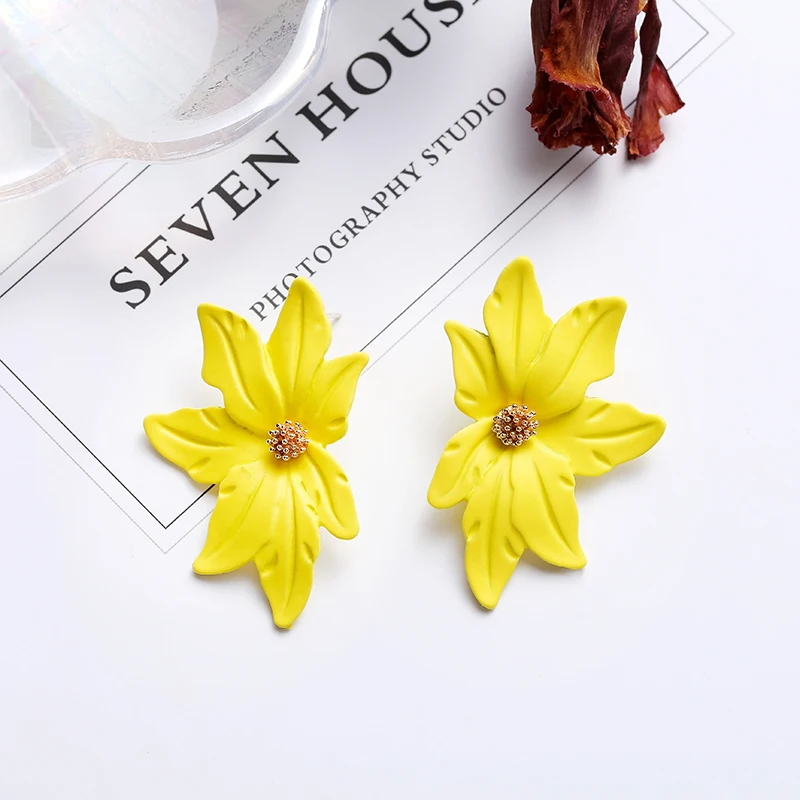 Drop Earrings for Women Trend Summer Korean Design Geometric Flower Heart Ear Creative Sweet Wedding Jewelry drop earrings geometric earrings