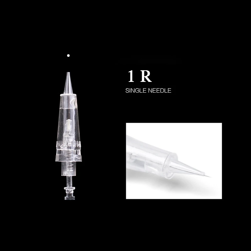 Профессиональный татуировки беспроводной Перманентный макияж для бровей карандаш для губ ручка с картриджем иглы 35000 об/мин - Цвет: the 1R needles 30pcs