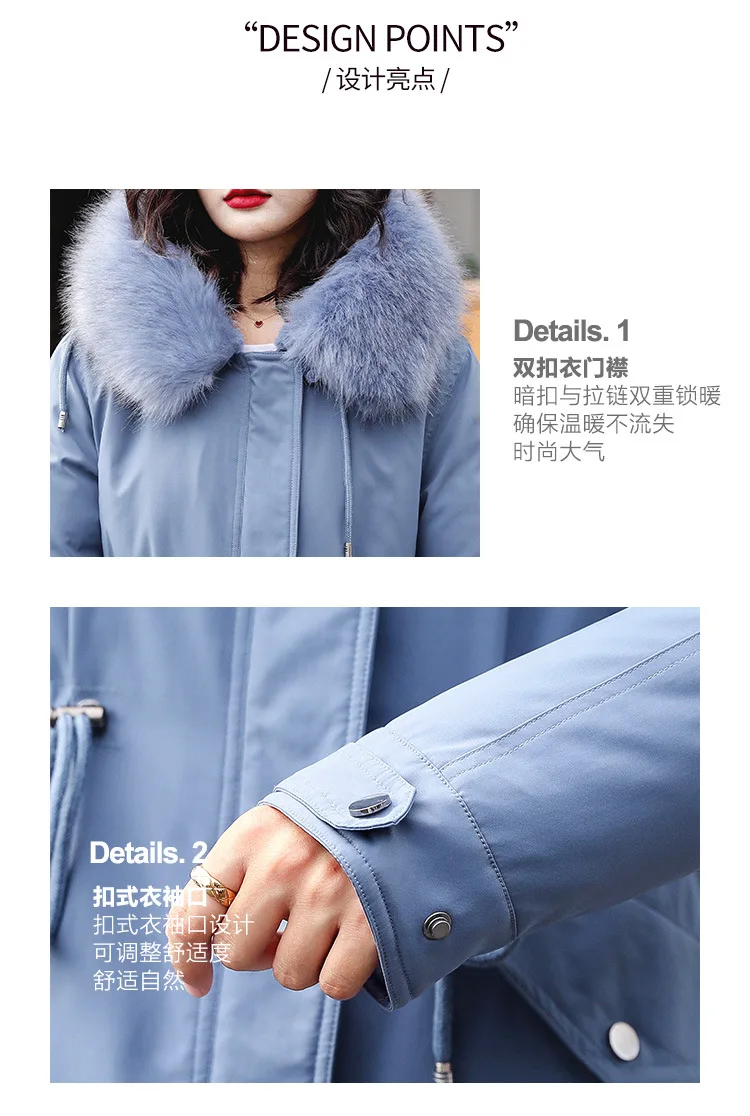 Хлопковое Женское пальто средней длины, корейский стиль, свободный крой,, стиль, зимний пуховик, приталенное облегающее хлопковое пальто, парка