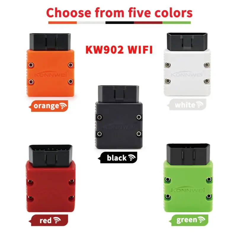 KW902 Wifi V1.5 V2.1 PIC18F25K80 OBDII Diagnostic Tools OBD2 Code Reader Support J1805 Protocol |