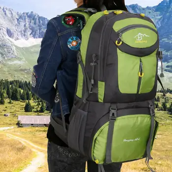 

Hiking Cotton Travel Bag Mountaineering Backpack Waterproof Nylon Portable 40L Rucksack Backpack Practical Blanket Roll Camping