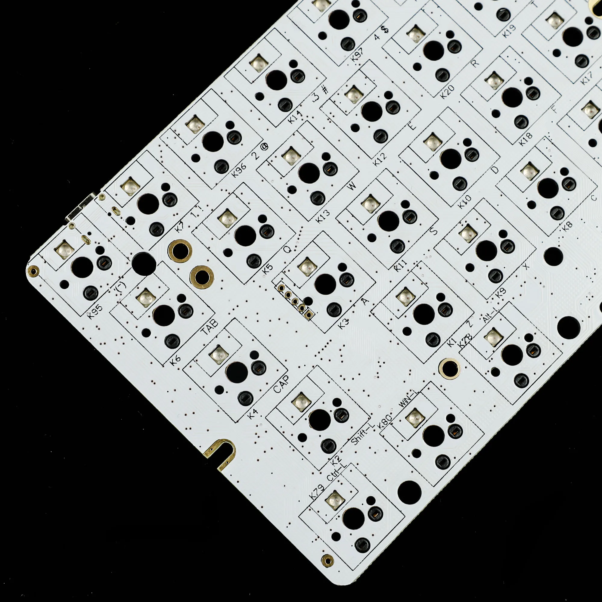 Rgb Driver Independente com Fio Pcb tipo c Hot Swap Gk61 Gk61s