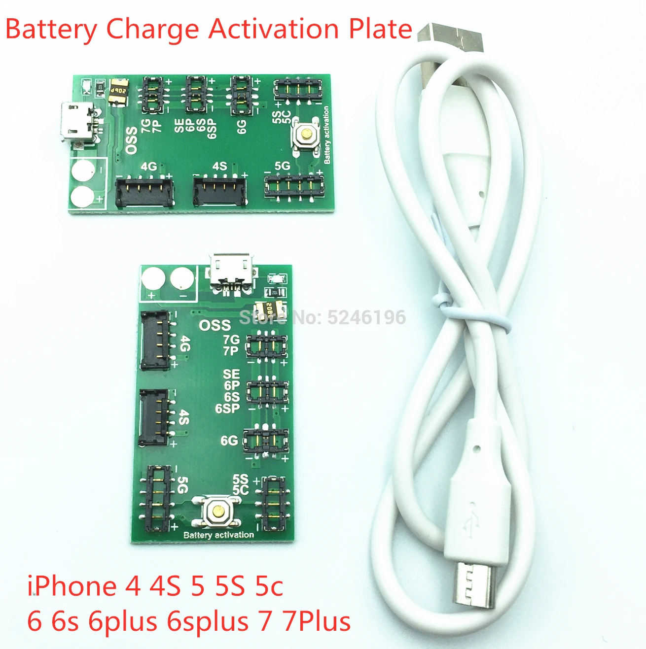 1 шт микро USB плата для активации зарядки для iPhone 4 4S 5 5S 5c 6 6s 6plus 6s plus 7 7 plus пластина для активации заряда батареи